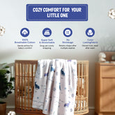 Cotton Muslin Baby Swaddle Sheet (Set of 3) - Ocean Life