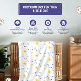 Cotton Muslin Baby Swaddle Sheet (Set of 3) - Stars