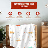 Cotton Muslin Baby Swaddle Sheet (Set of 3) - Transport