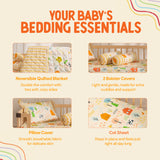 Complete Baby Bedding Set - Farm Animal Print I Pack of 4