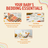 Cozy and Comfy Kids Bedding Set - Sports Print I Pillow Cove, Blanket, and Bedsheet (Pack of 3)