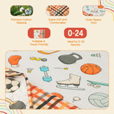 Cozy and Comfy Kids Bedding Set - Sports Print I Pillow Cove, Blanket, and Bedsheet (Pack of 3)