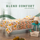 Complete Kids Bedding Set - Animal Print I Pillow Cover, Bedsheet, Reversible Blanket (Pack of 3)