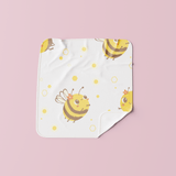 Cotton Muslin Wipes I Honeybee - Baby Wipes Set of 3