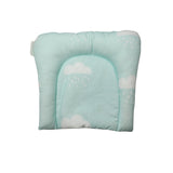 Comfortable pillow featuring cloud and rain print to match the hot air balloon mattress set