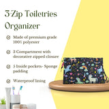 3-Zip Toiletries Organizer - Fairytale