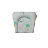 Matching jungle-themed pillow with gentle padding and cheerful animal and tree print