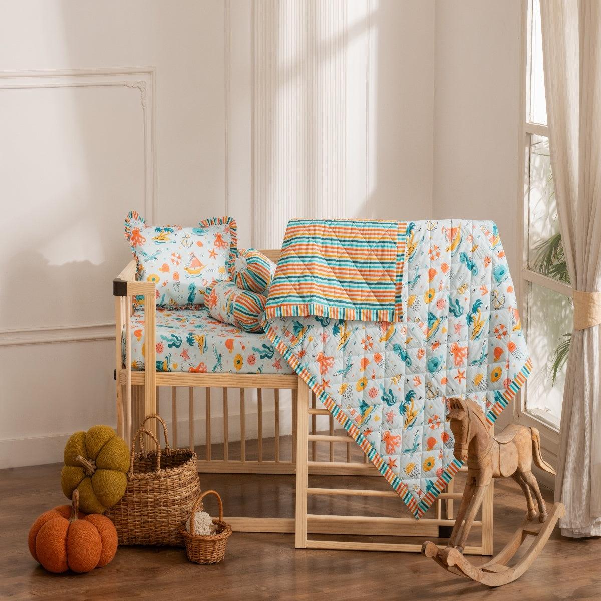 Cot bed quilt set online