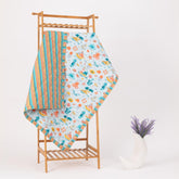 Lightweight baby comforter with Under the Sea ocean print – breathable and cozy for all seasons.