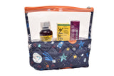 easy to find medicines in medicine storage compact pouch. transparent