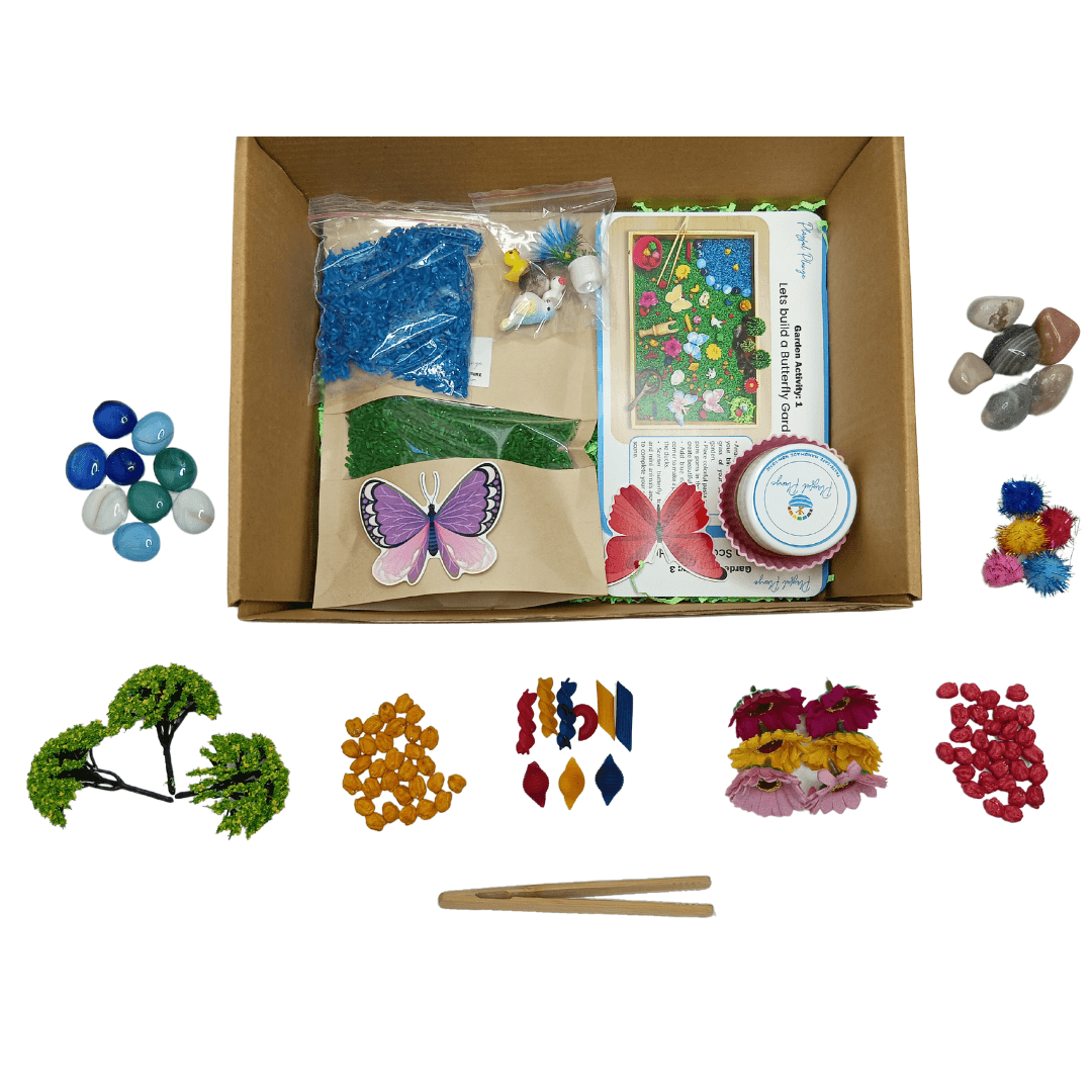 Sensory DIY Play Kit I For 3-8 year Kids - Butterfly Garden