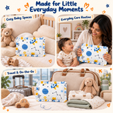 Baby Mustard (Rai) Pillow - Outer Space Print | 100% Cotton