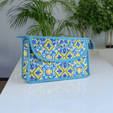 Vintage Cosmetic Travel Case, Women's Makeup Organizer with Compartments I 7.5L x 4.25W