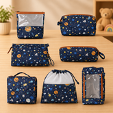 7-Piece Travel Organizer Combo – Toiletries, Medicine, Travel, and Shoe Kit