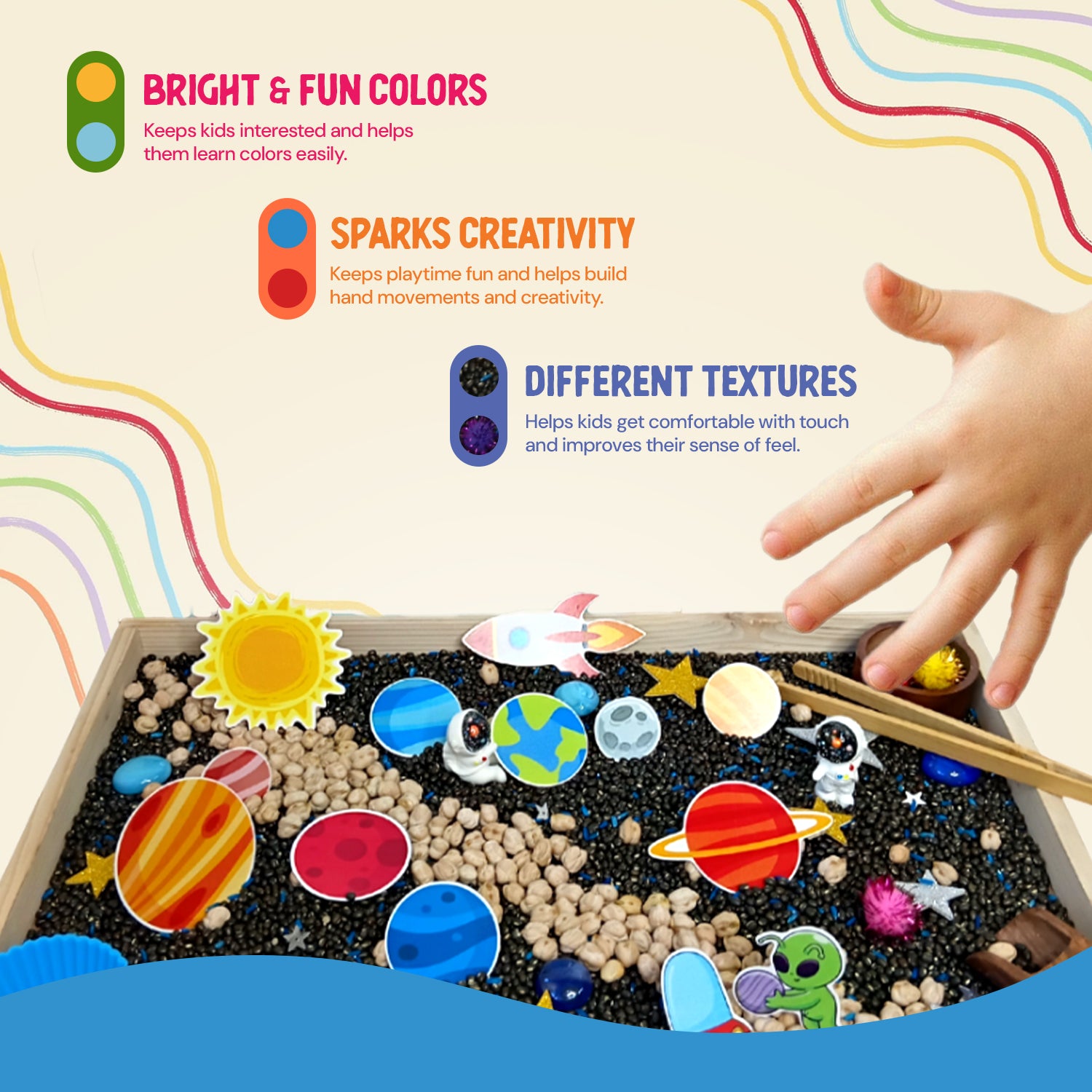 Sensory Play Kit I For 3-8 year Kids - Space