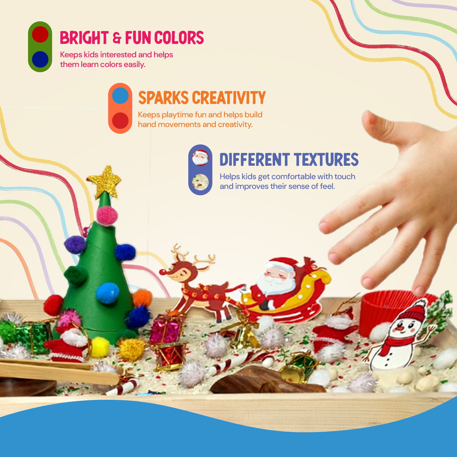 Sensory DIY Play Kit I For 3-8 year Kids - Christmas