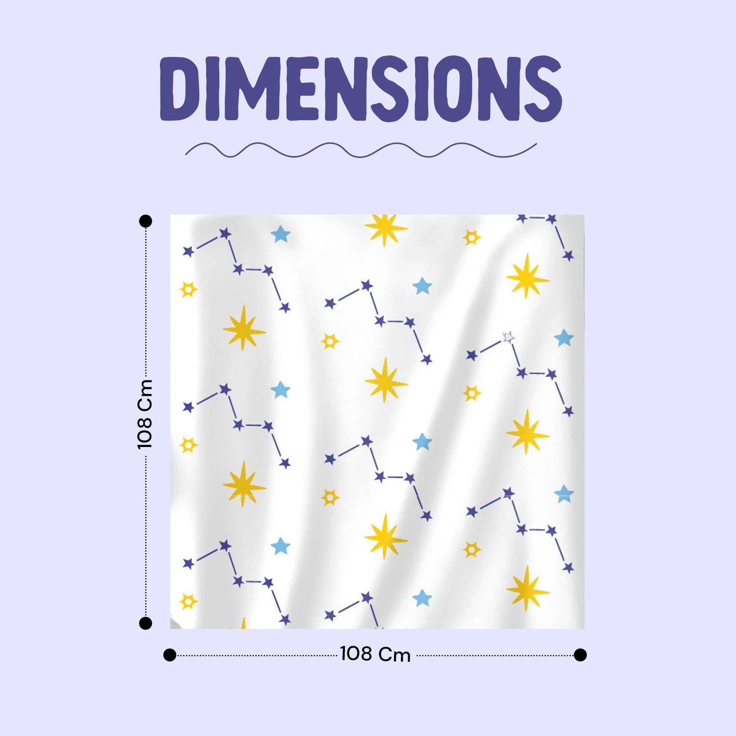 Cotton Muslin Baby Swaddle Sheet (Set of 3) - Stars