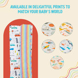 Multicolored Transportation Print Bedding Set for Kids I Pillow, bedsheet and Comforter (Pack of 3))