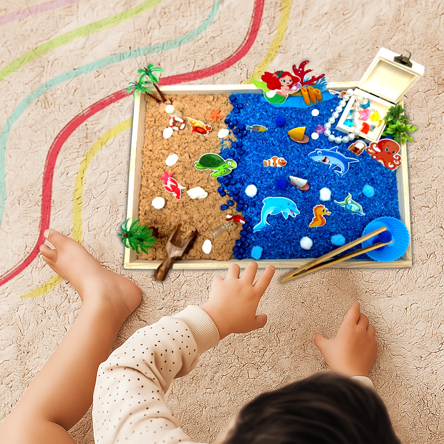 Sensory Play Kit I  Ocean Theme STEM Learning Game (3-8 Year)