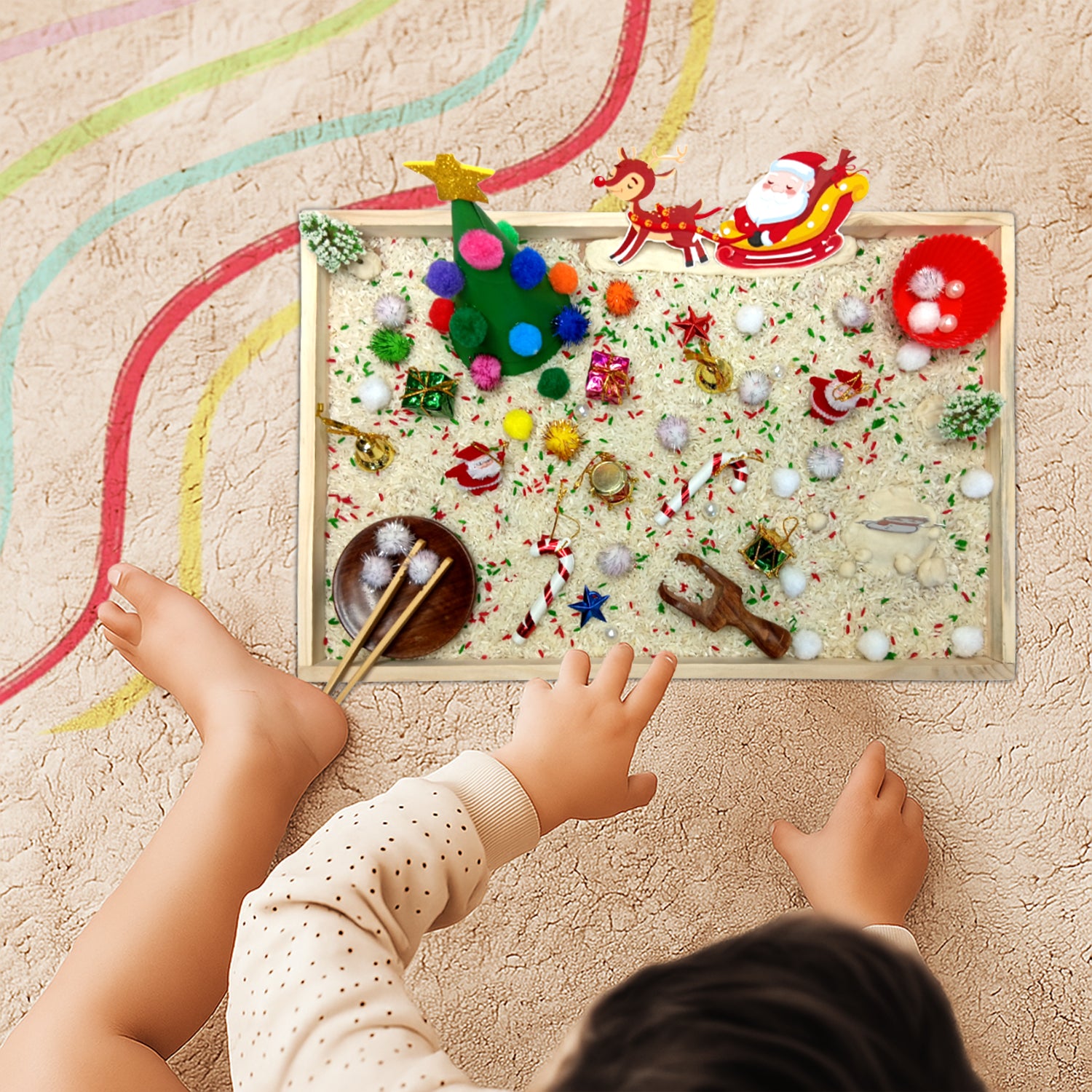 Sensory DIY Play Kit I For 3-8 year Kids - Christmas