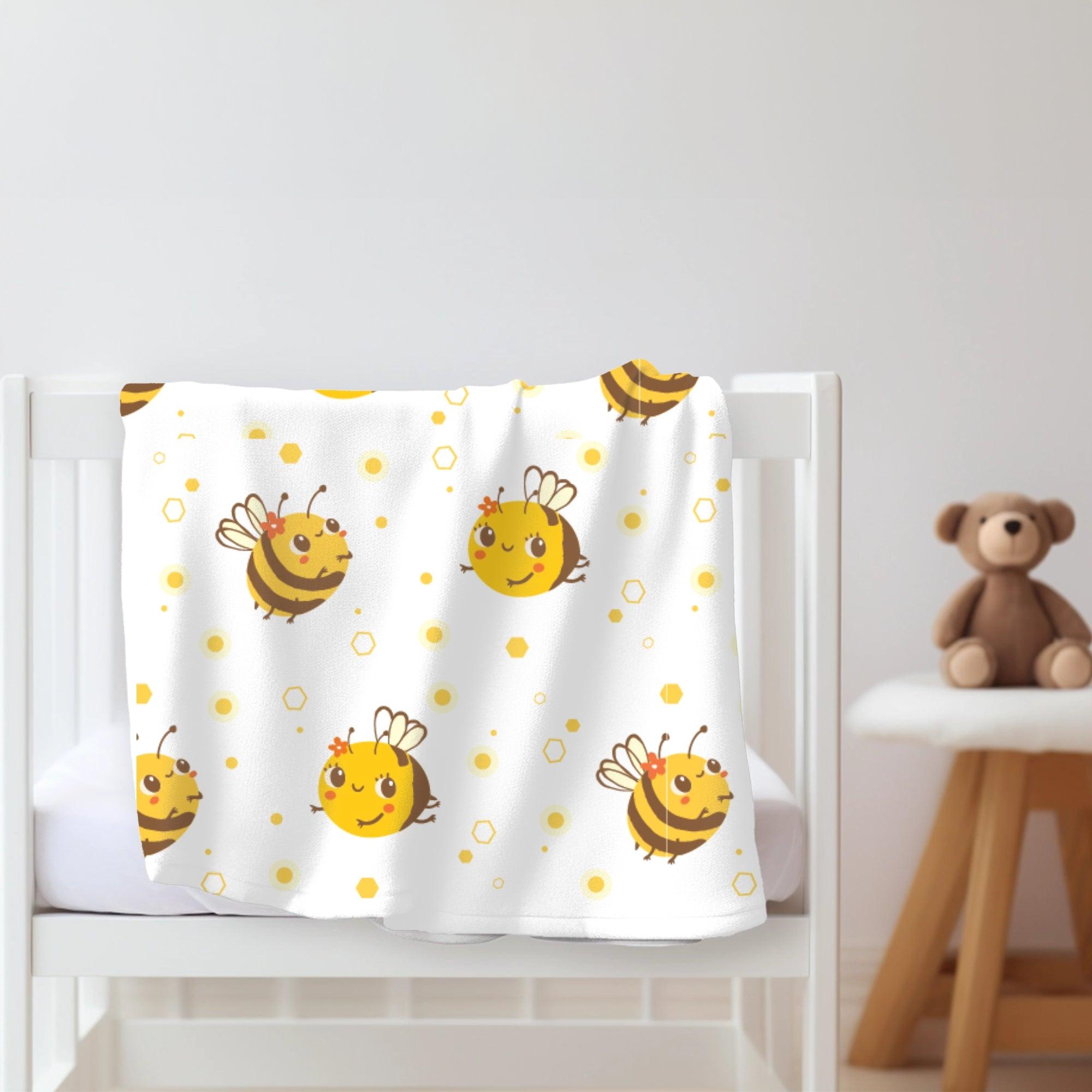 Cotton Muslin Baby Swaddle Sheet (Set of 3) - Honeybee
