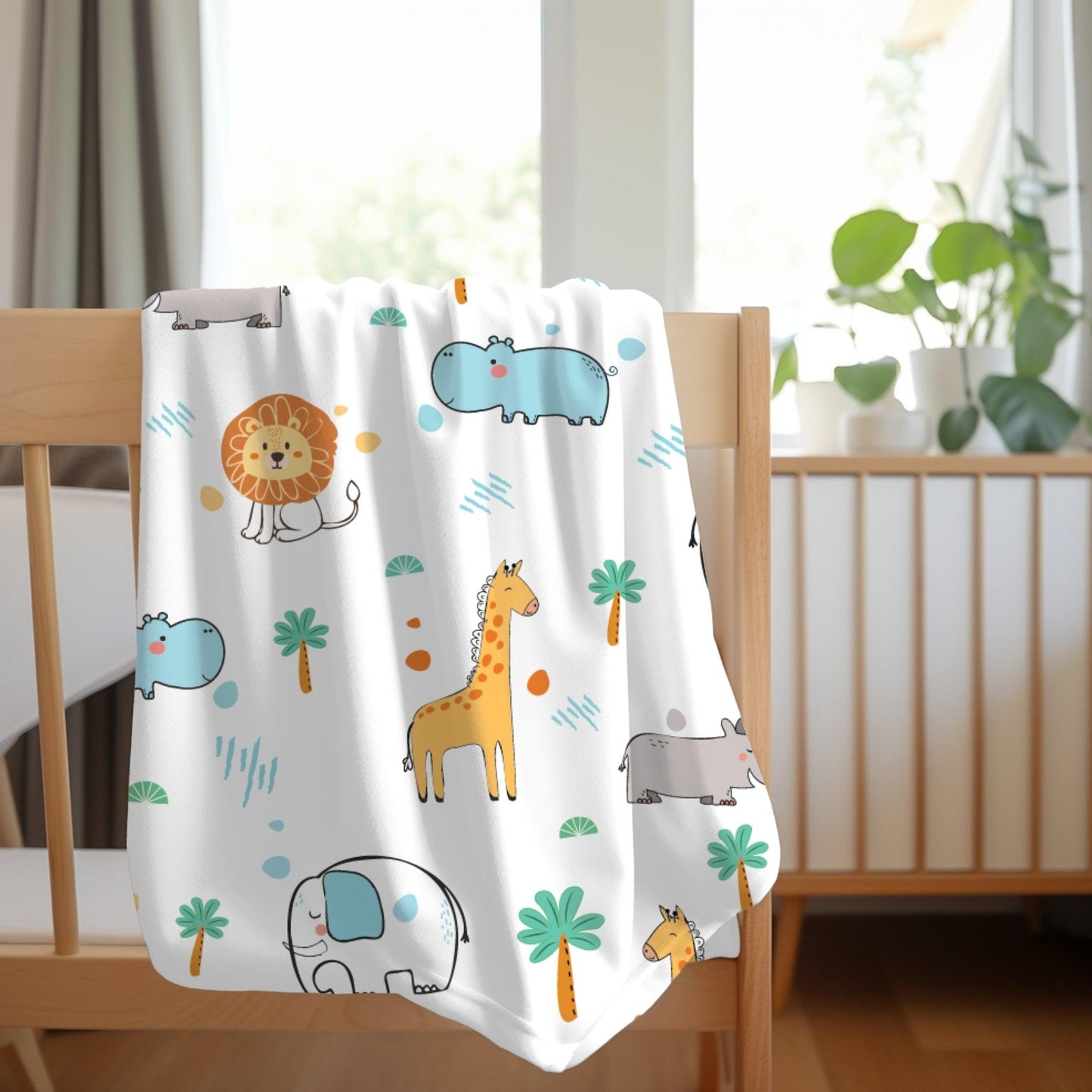 Cotton Muslin Baby Swaddle Sheet (Set of 3) - Jungle Safari