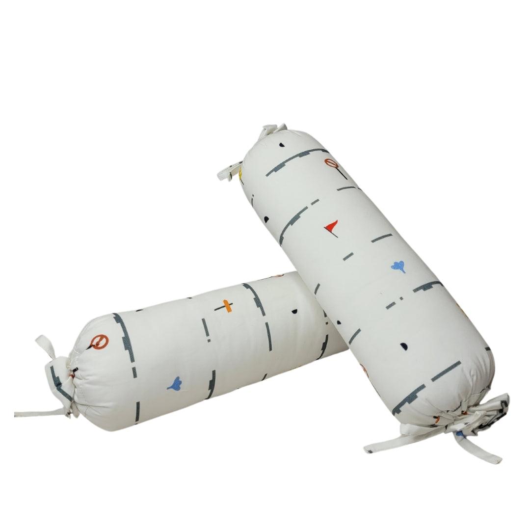 Baby Mattress Set (Gadda Set) with Pillow and Bolsters - Hot Air Balloon