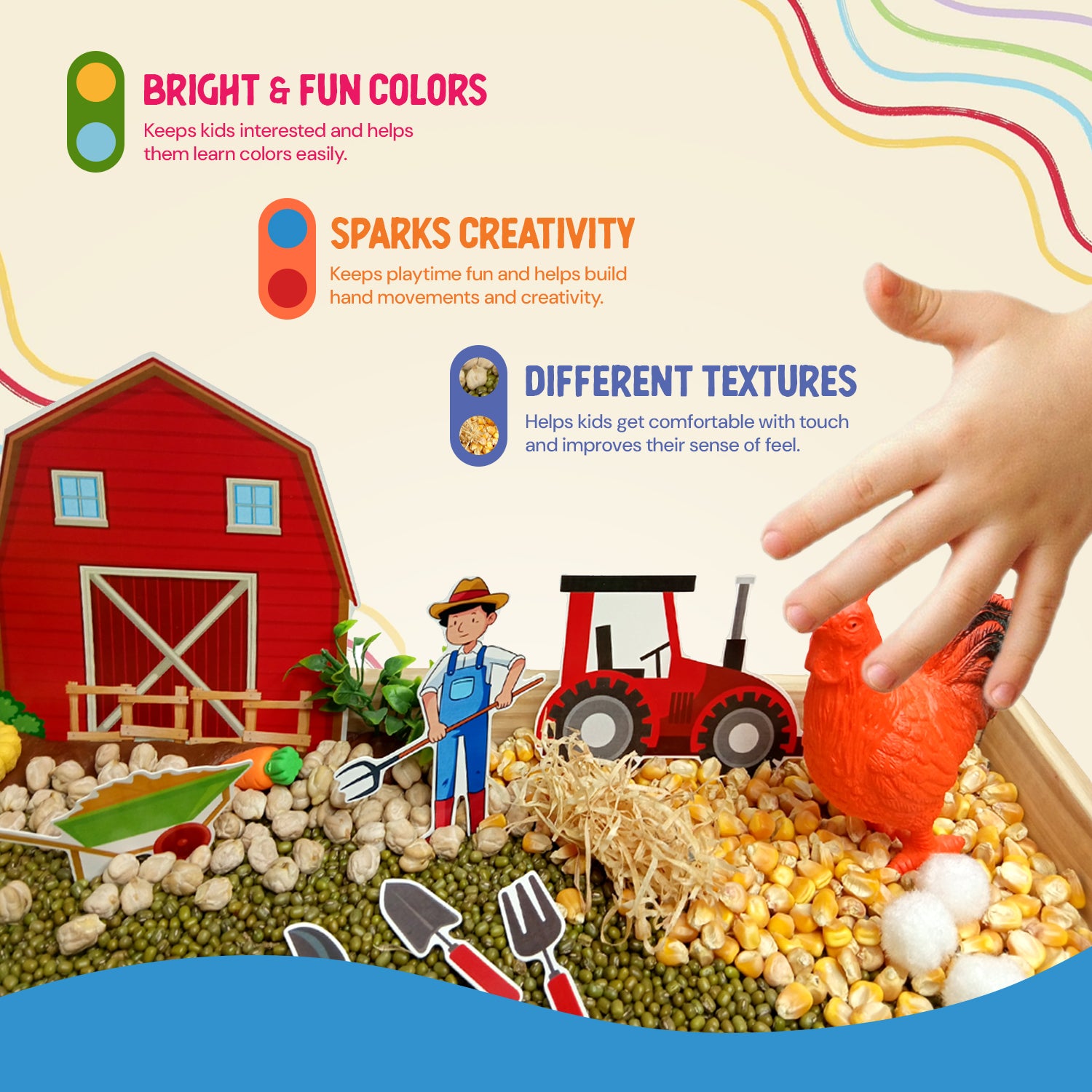 Farm Animal Sensory Play Kit I Explore the Barnyard with Hands-On Fun (3-8 Year)