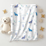 Cotton Muslin Baby Swaddle Sheet (Set of 3) - Ocean Life