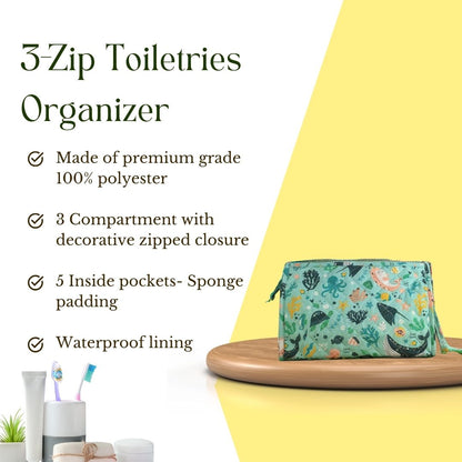 3-Zip Toiletries Organizer - Under the Sea