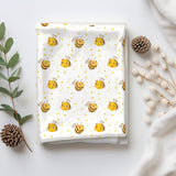 Cotton Muslin Baby Swaddle Sheet (Set of 3) - Honeybee