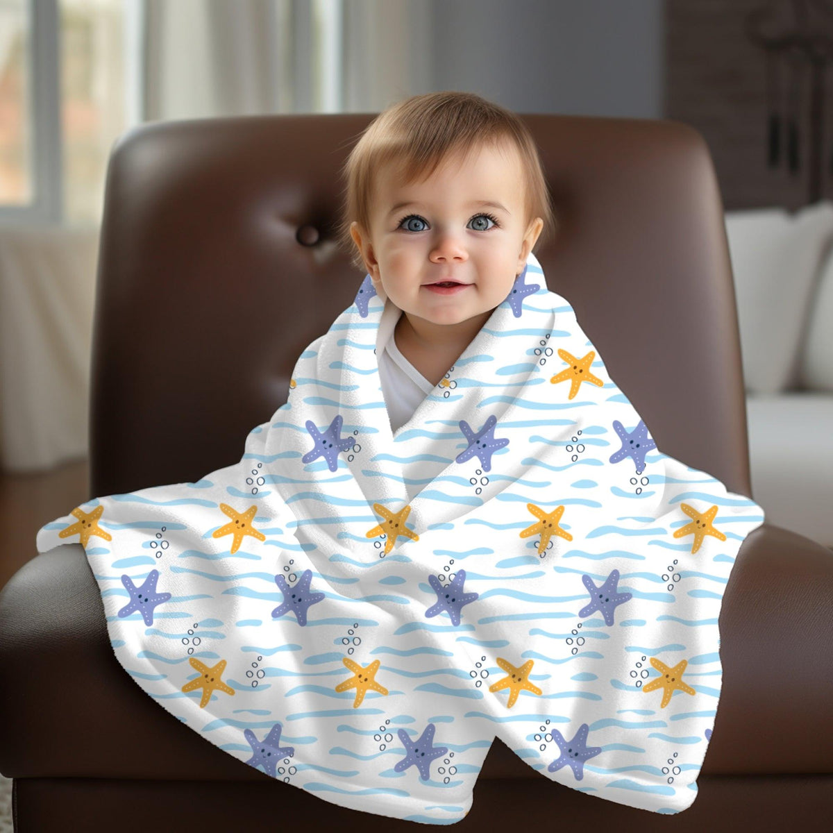 Cotton Muslin Baby Swaddle Sheet (Set of 3) - Ocean Life