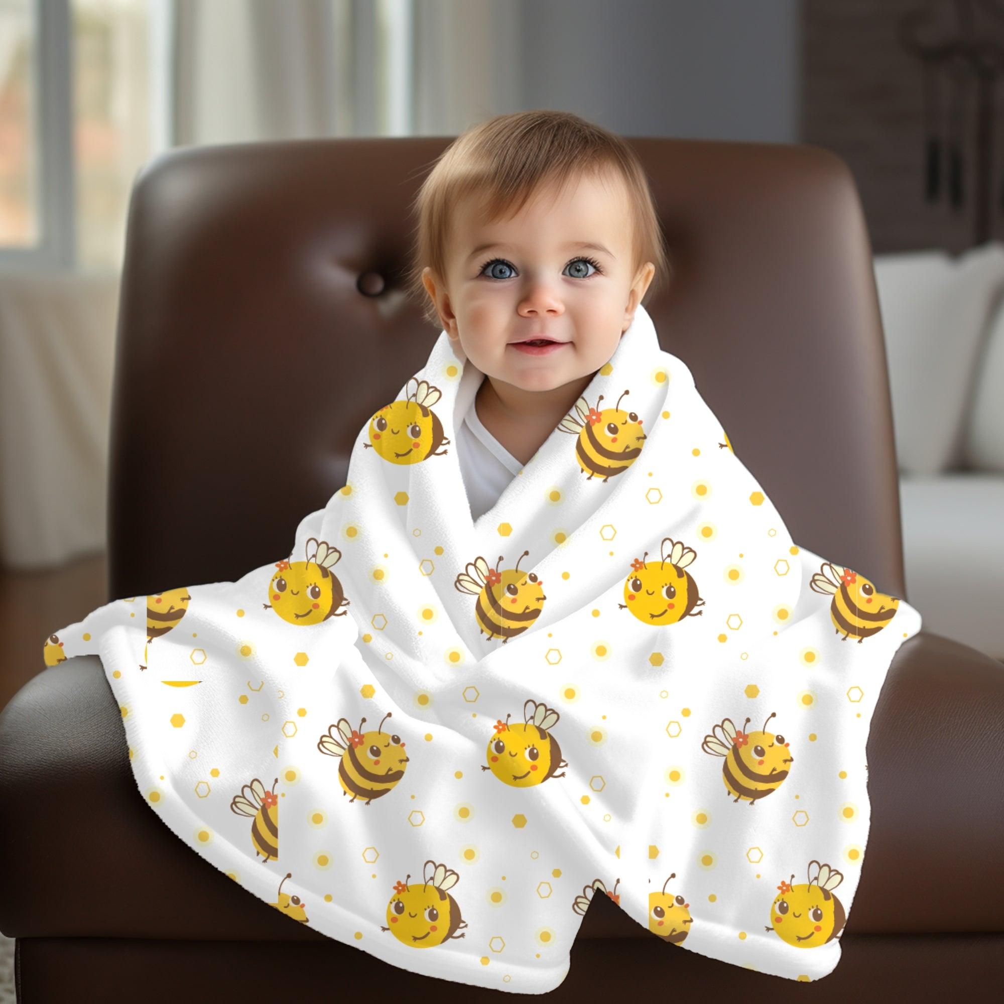 Cotton Muslin Baby Swaddle Sheet (Set of 3) - Honeybee