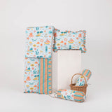 Baby pillow with Under the Sea print – cute fish and aquatic elements on breathable material. 