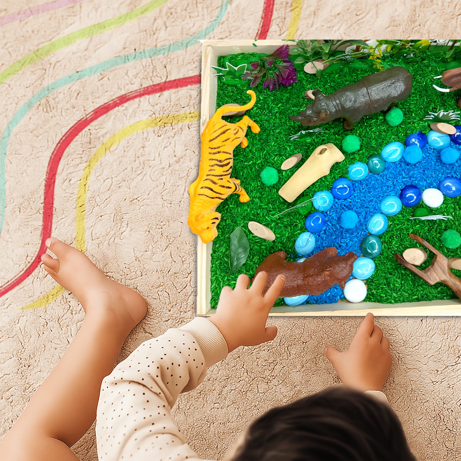 Jungle Animal Kingdom Sensory Play Kit (Ages 3–8)