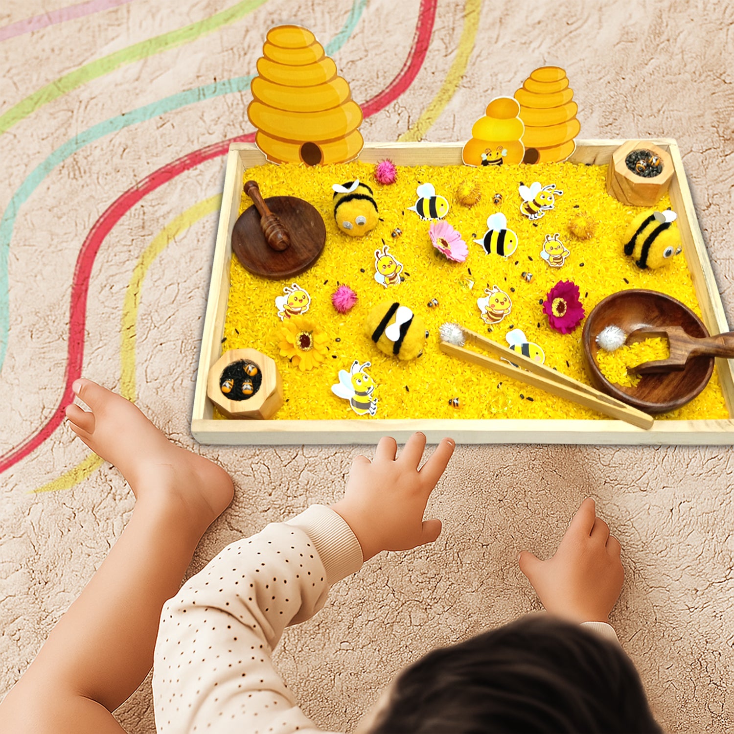 Honeybee Sensory Bin – Playful Plunge - Main Image