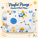 Baby Mustard (Rai) Pillow - Outer Space Print | 100% Cotton