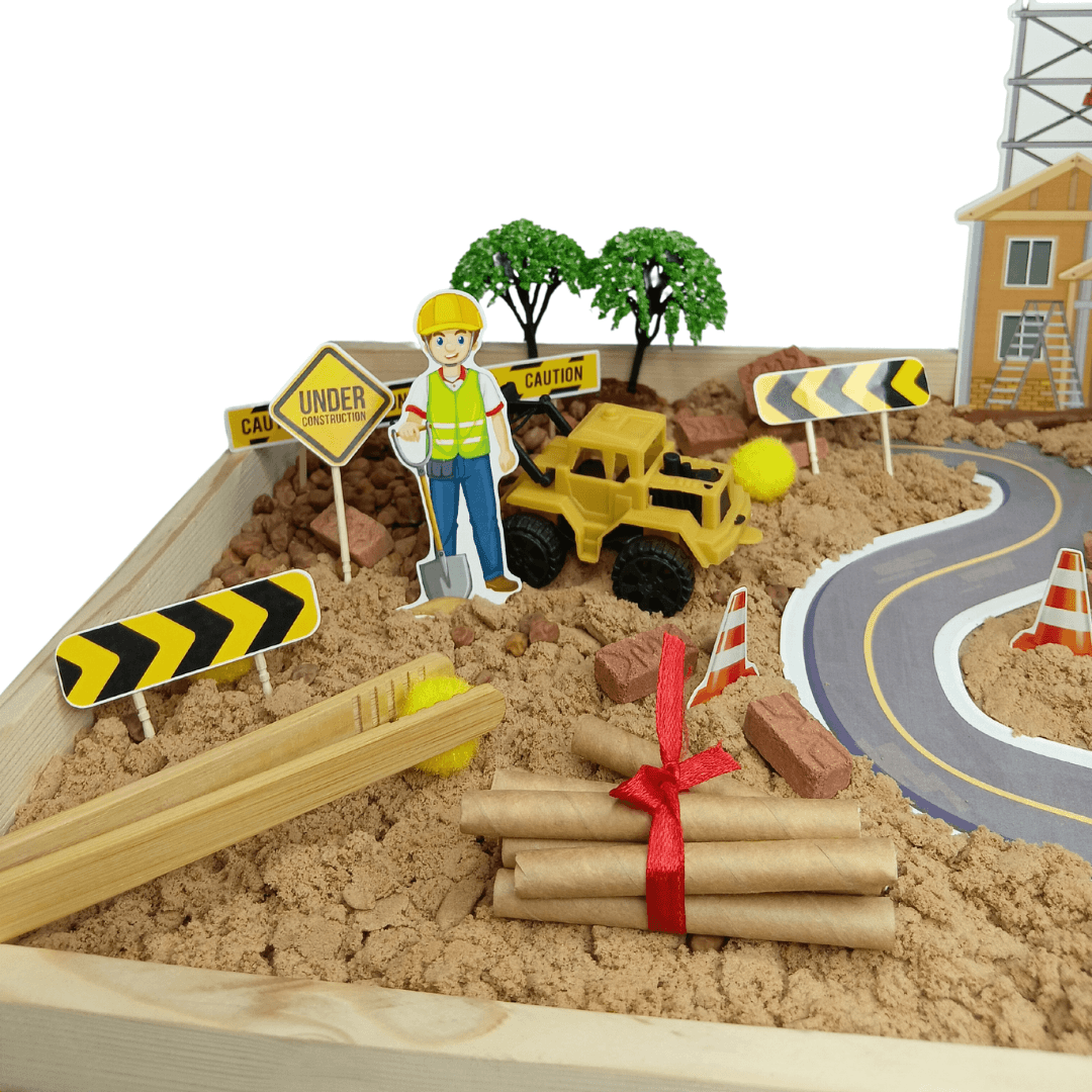 Sensory DIY Play Kit I For 3-8 year Kids - Construction Site