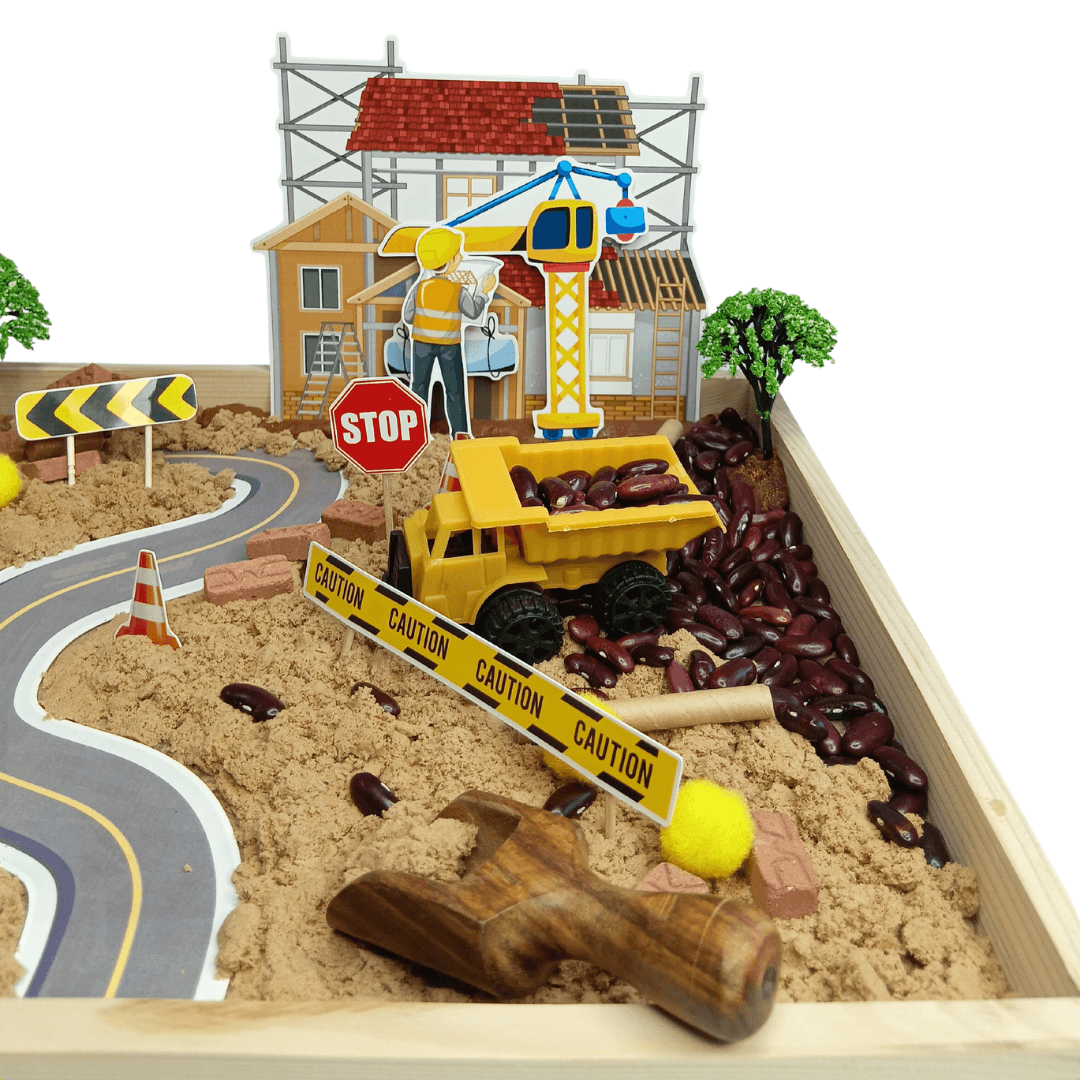 Sensory DIY Play Kit I For 3-8 year Kids - Construction Site