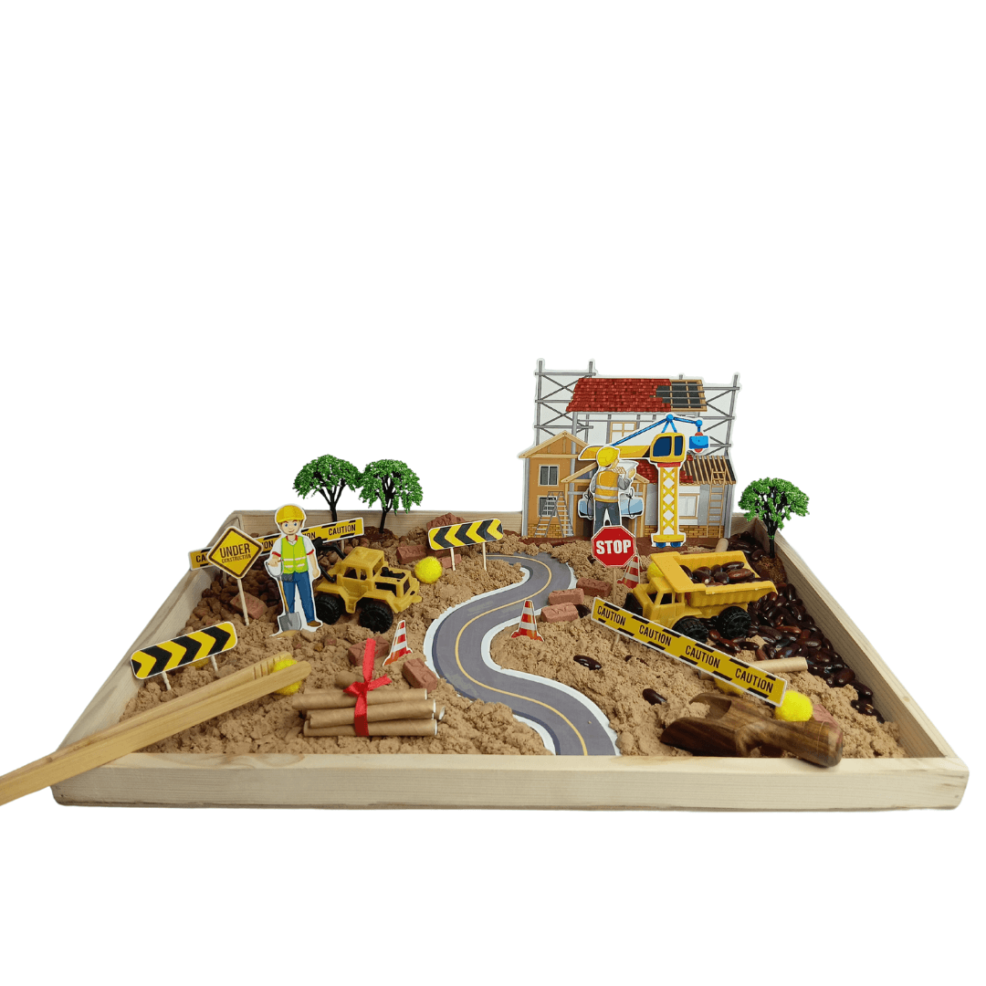 Sensory DIY Play Kit I For 3-8 year Kids - Construction Site