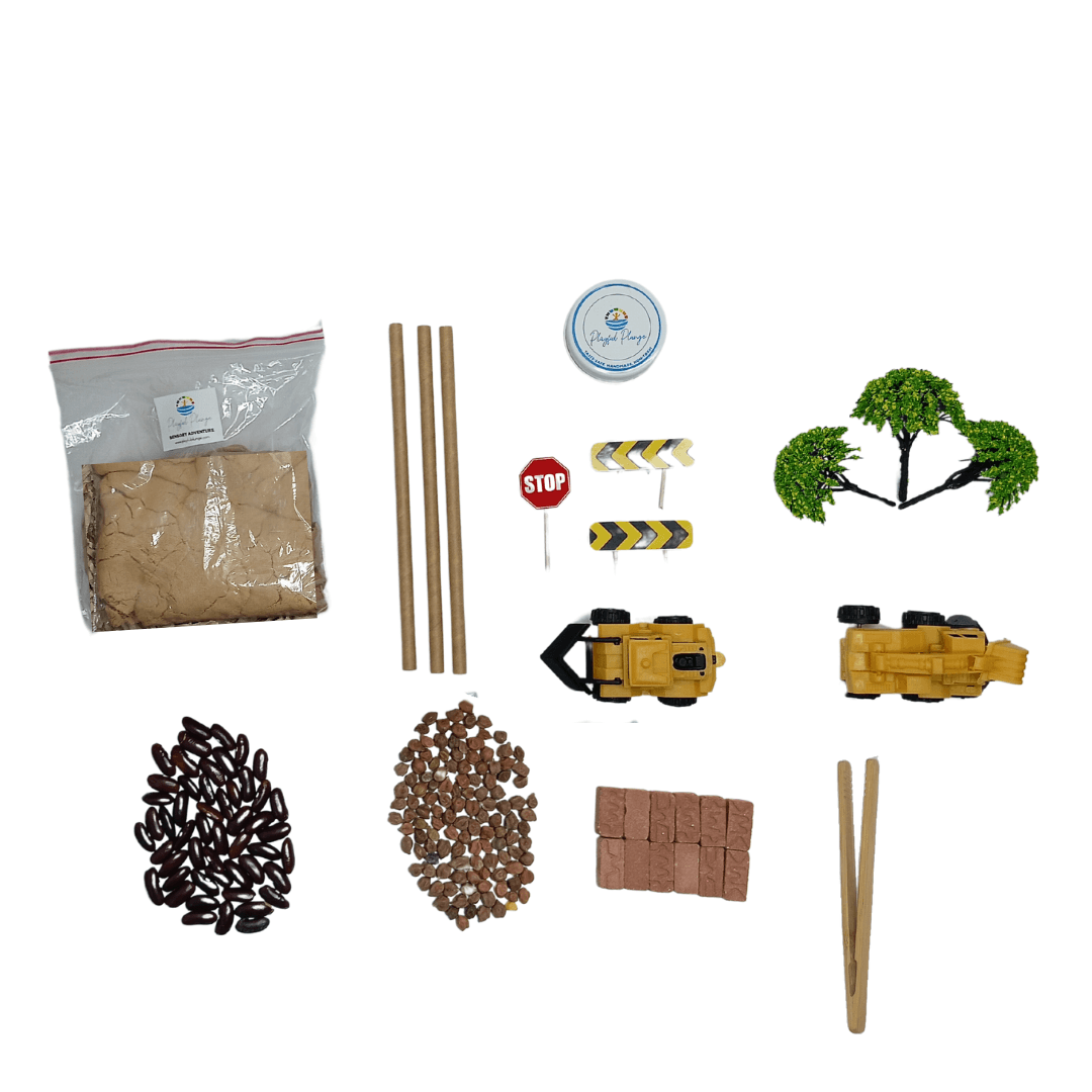 Sensory DIY Play Kit I For 3-8 year Kids - Construction Site