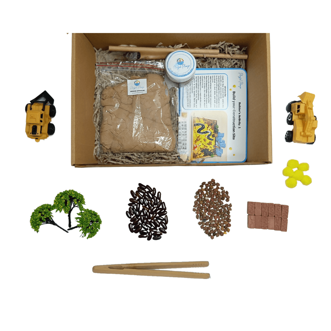 Sensory DIY Play Kit I For 3-8 year Kids - Construction Site