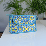 Vintage Cosmetic Travel Case, Women's Makeup Organizer with Compartments I 7.5L x 4.25W