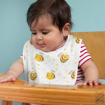 Muslin Bibs I Feeding Bibs (Set of 3) - Honeybee