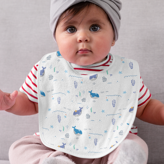 Cotton Muslin Bib I Feeding Bib (Set of 3) - Ocean Life