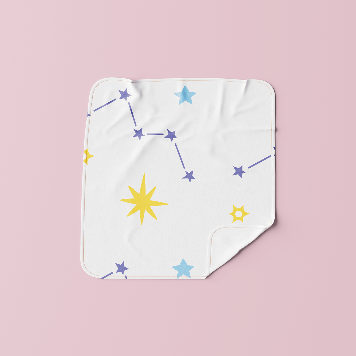 Cotton Muslin Wipes I Stars - Baby Wipes Set of 3